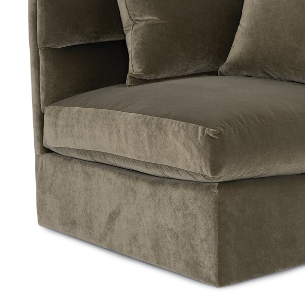 Elise Sectional Corner Piece (Olive) Macro 3